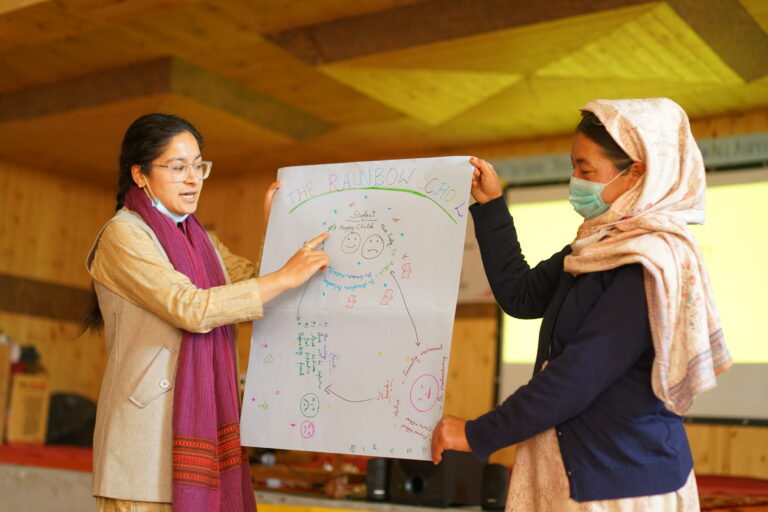 Teachers at a faculty training session